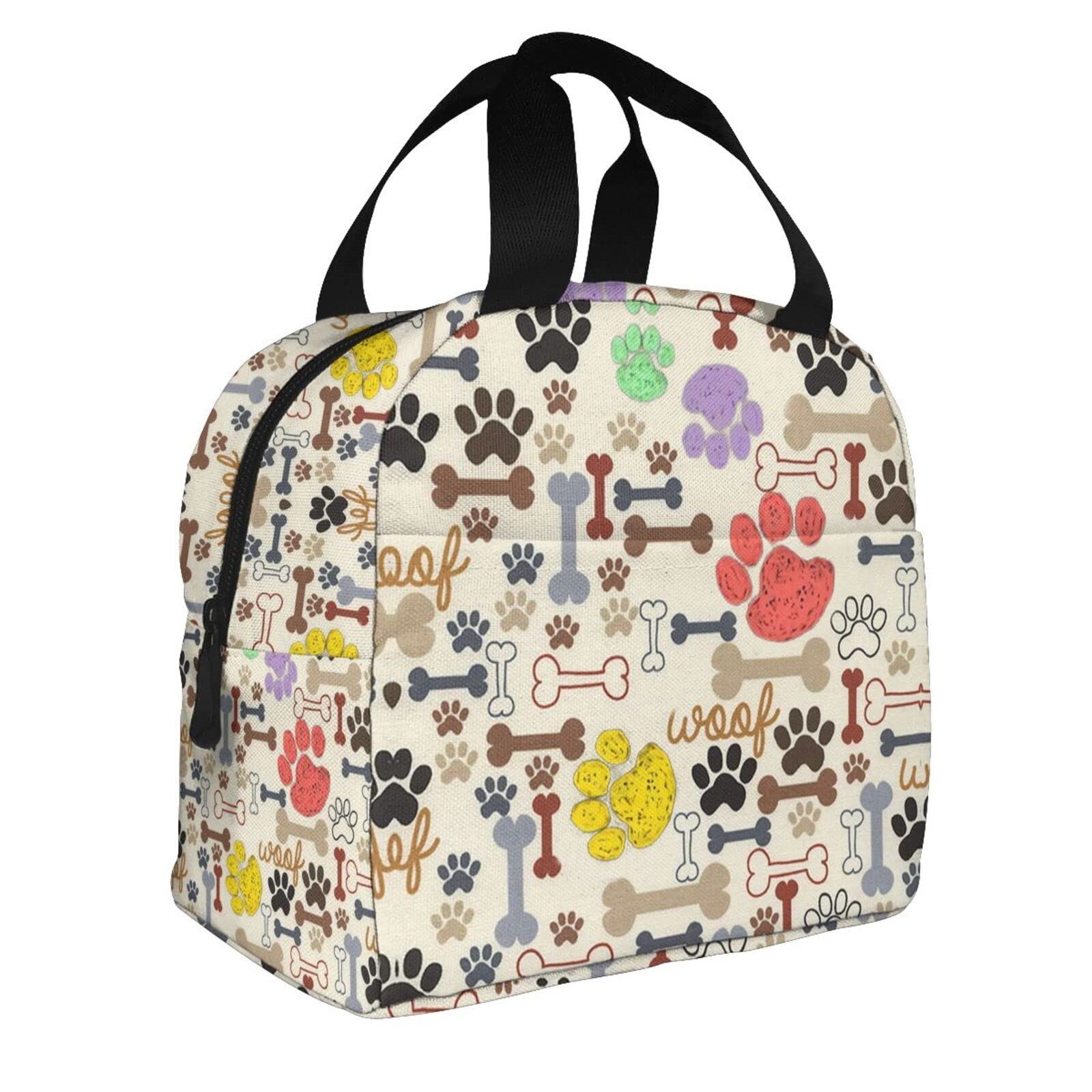 Dog Lunch Bag Leakproof Thermal Paw Lunch Box for Girls Kids Insulated Leakproof Dog Paw Lunch Tote Bag Women Men for School Office Work Picnic Beach - Image 3