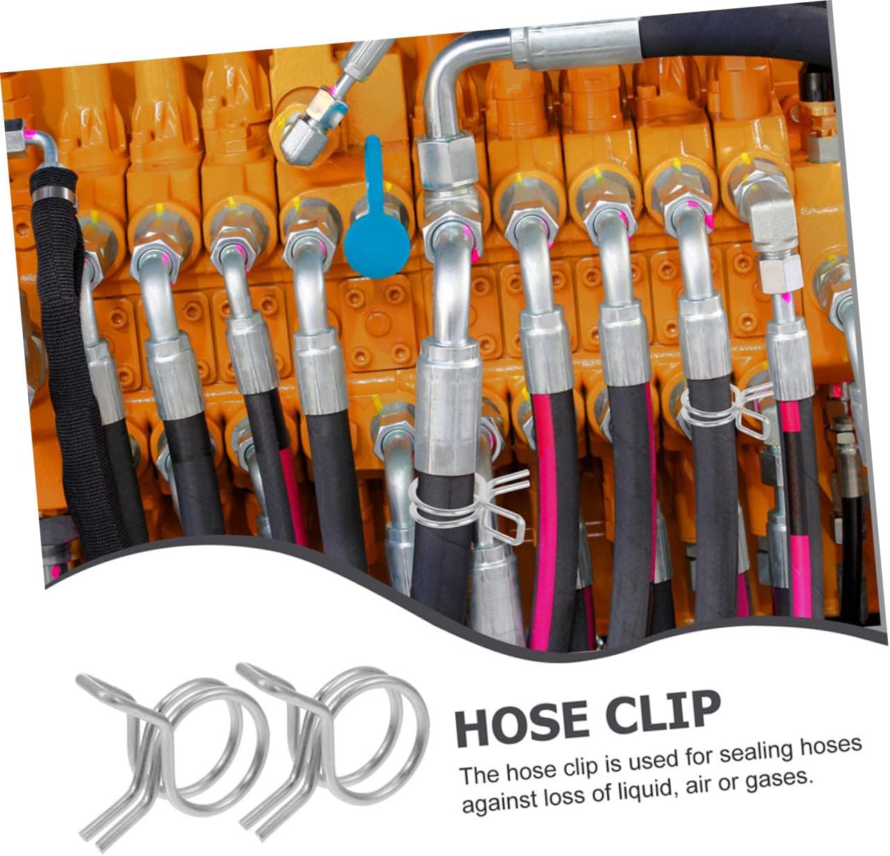 120pcs Double Wire Hose Clamps for Fuel Line Hose Fasteners with High Strength Durable Spring Clips for Automotive Agricultural and Applications