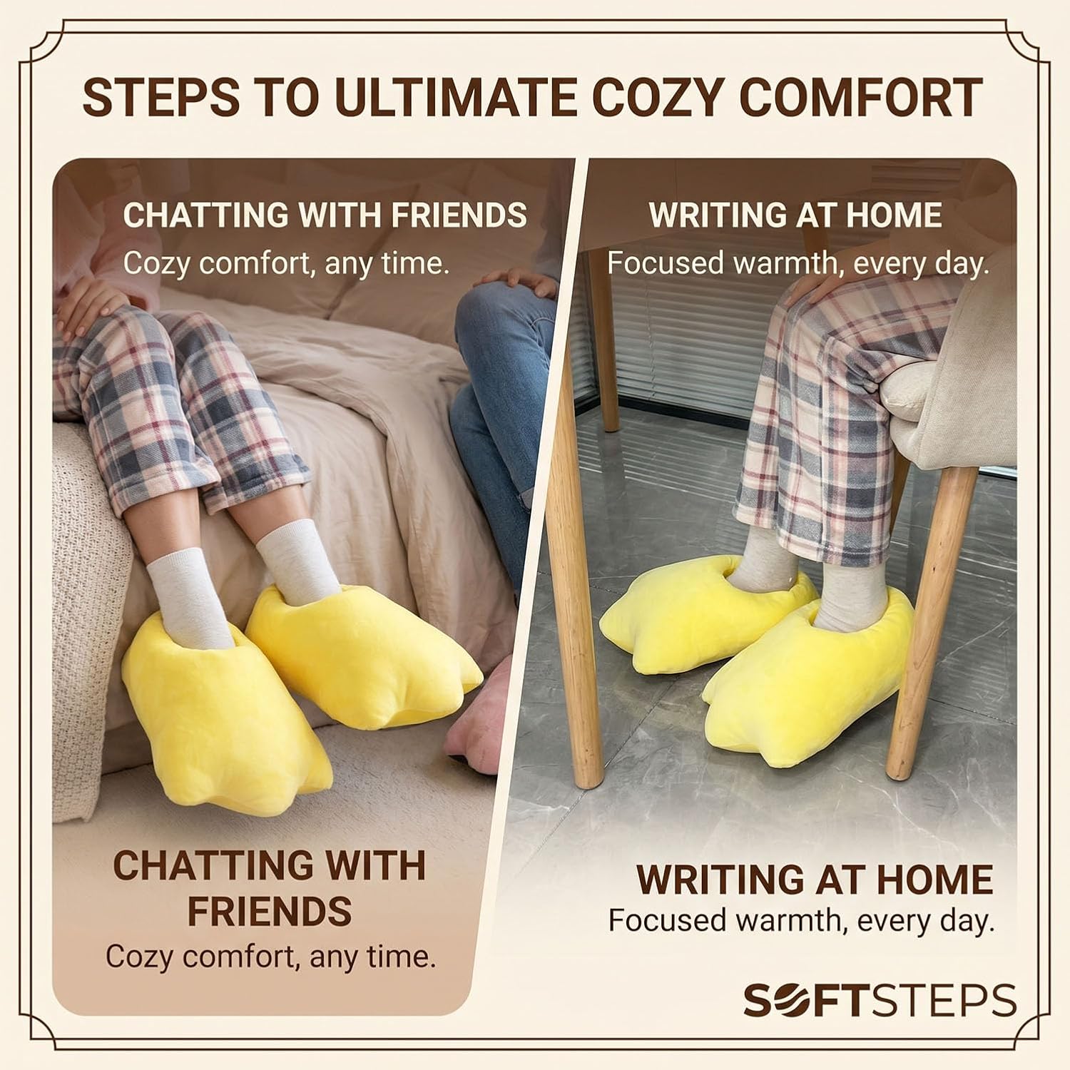 Novelty 3D Duck Plush Slippers Non-Slip Warm House Shoes for Women Men