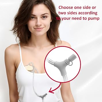 Horigen D6 Milk White Electric Hands Free Breast Pump Wearable Lower Noise Breastfeeding Strong Suction 180ml/6oz White
