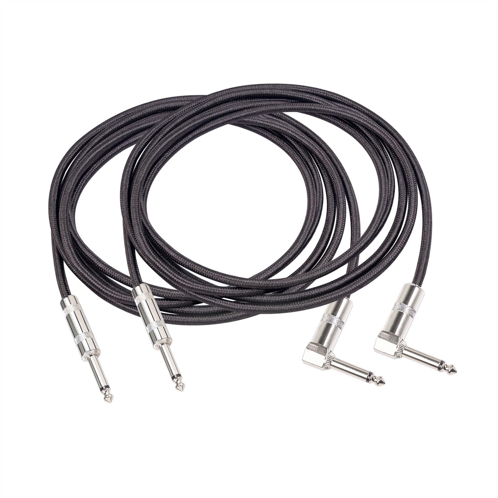 kabel audio instrumentu muzycznego Podwójnie Ekranowany Kabel Do Gitary Elektrycznej Z Miedzi Beztlenowej Z Redukcją Szumów Prosty Do Łokcia TS 6,35 Mm 1/4 Cala Mono(5m)