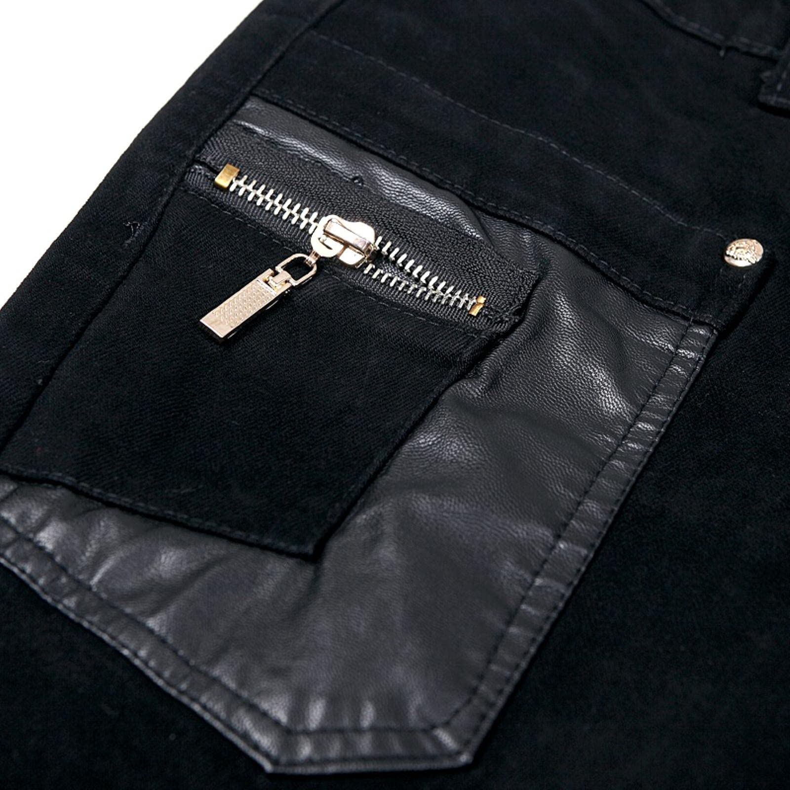 Pantalon Homme En Cuir Souple - Coupe Décontractée Et Zip Pratique