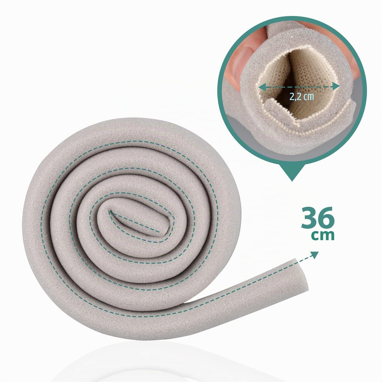 Ultrassist Protege Orteil, Rouleau de Protection d'orteils en éponge Grise Protection Orteil pour Ampoules, Oignons, Cors, Callosités