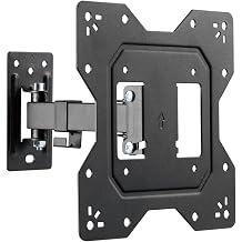 PureMounts TV Monitor Wall Mount, Universal Tilt & Swivel Mount VESA 200x200mm Max for 23-43 Inch Flat and Curved TV Monitors up to 30 kg, Black