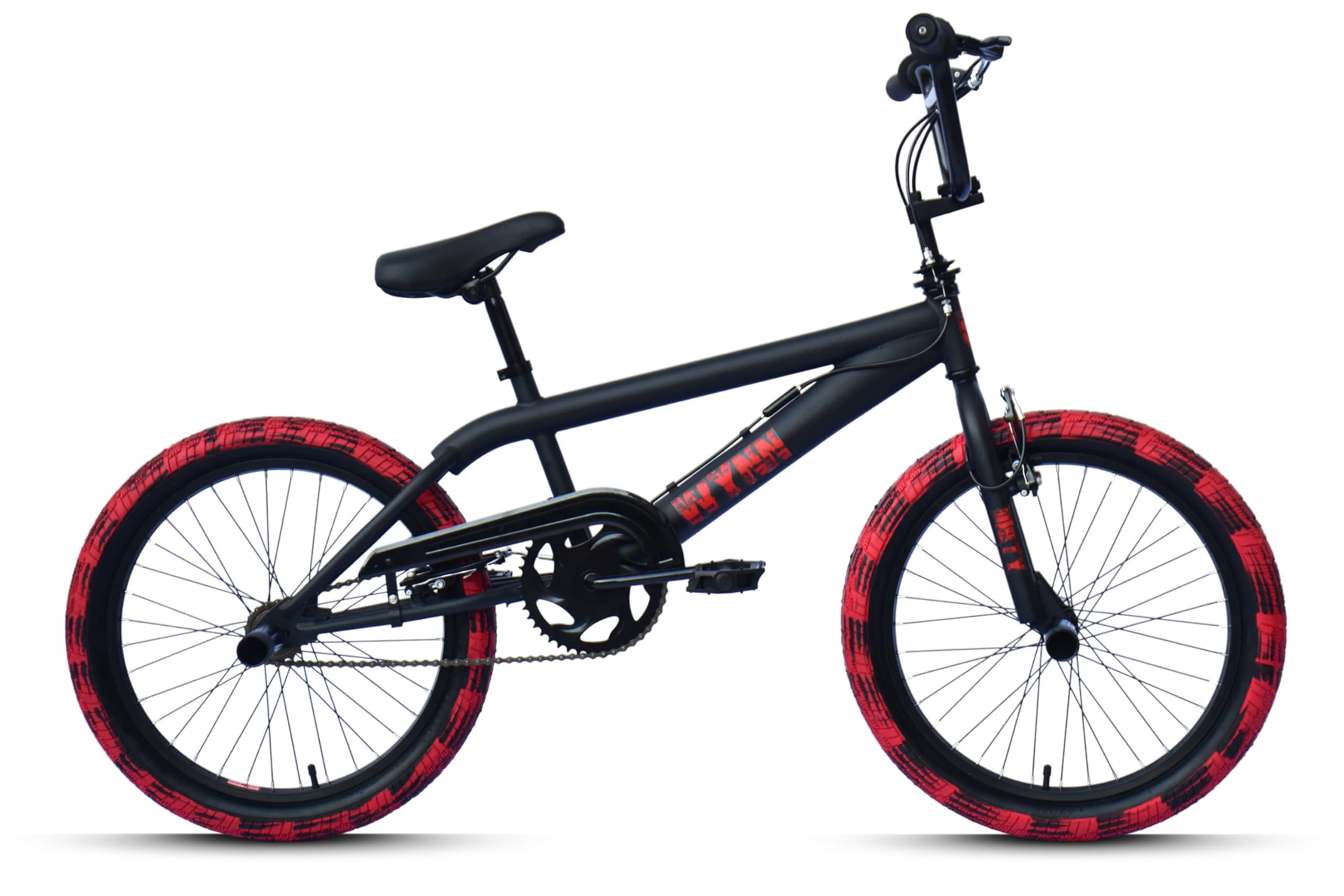 WYNN BMX Freestyle 20 Zoll XX1.4 schwarz-grün/rot Rahmenhöhe 28 cm Mag-Wheels V-Brake