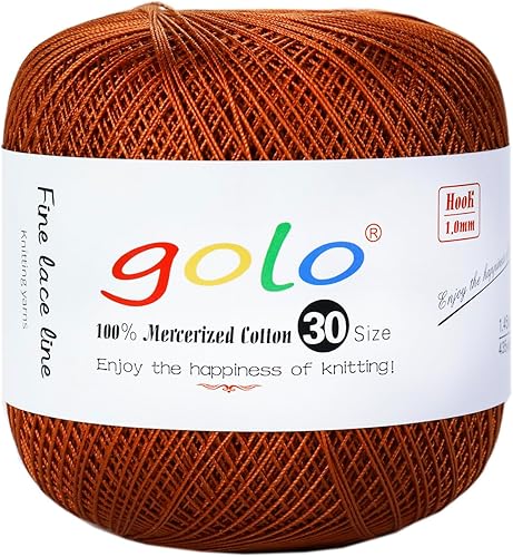 Miniatura 176 de golo Hilo de ganchillo para tejer a mano tamaño 30 hilo de tatuaje Hibiscus color-166 166-Hibiscu,oro 160,202 Azul Mar,203 Aguacate,206 verde,208