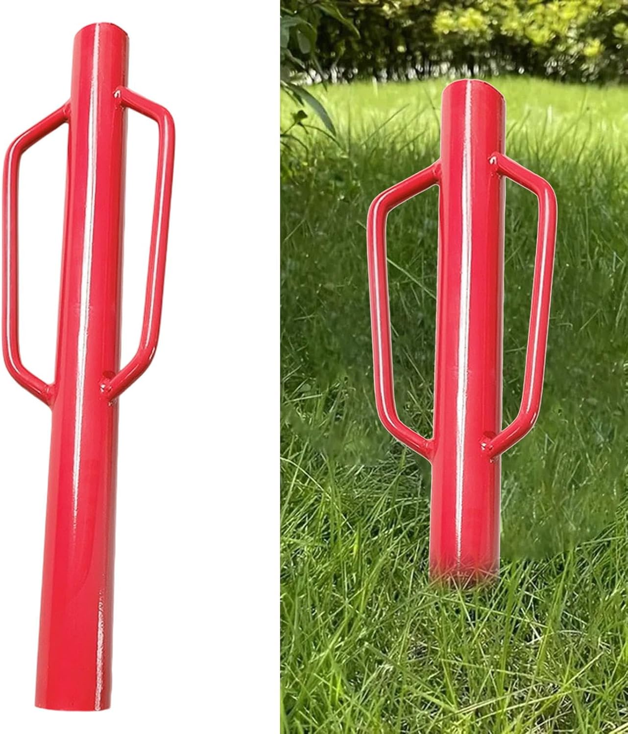 Fence Post Driver for Wooden Posts with Handles Installing Fence for Landscaping Farm