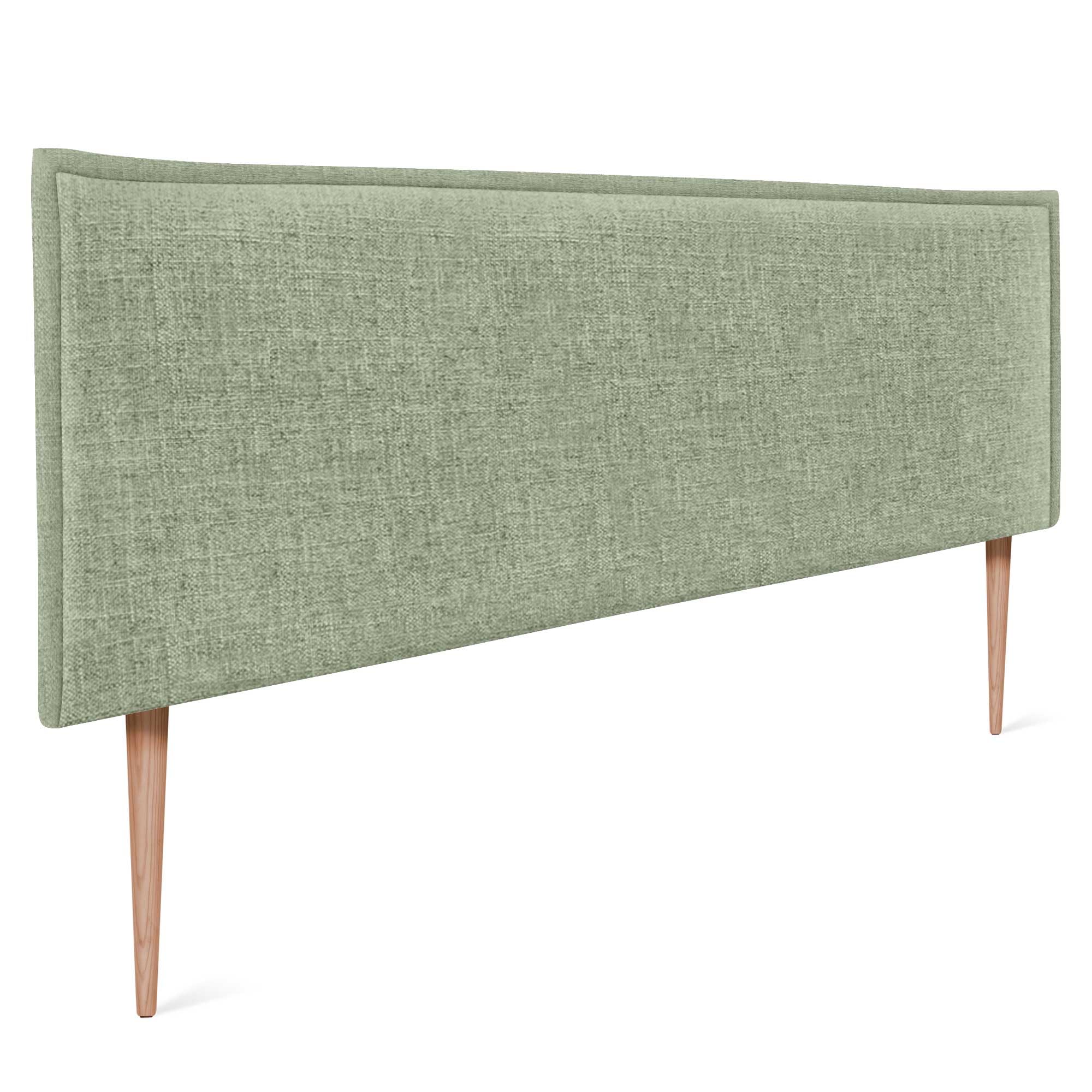 DHOME Solid Natural Linen Headboard with Trim Upholstered Headboard Bed Bedroom Modern Top Trending (Natural Linen, 160 x 105 cm with Legs (Beds 150/160)) — view 52