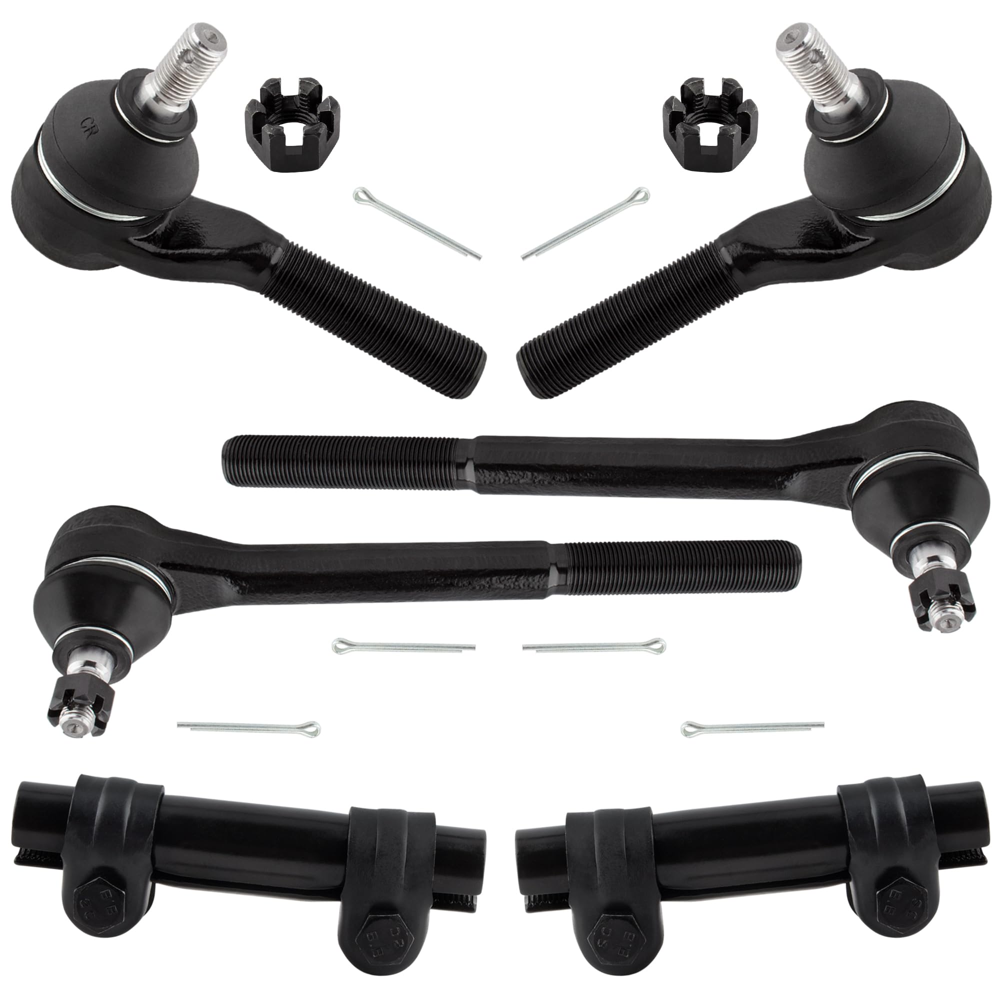 MYSMOT ES2072 ES2249 ES2004 Front Inner & Outer Tie Rod Ends Adjustment Sleeves Left & Right for Chevrolet S10 Blazer 83-94 Blazer 95-98 S10 83-98 GMC