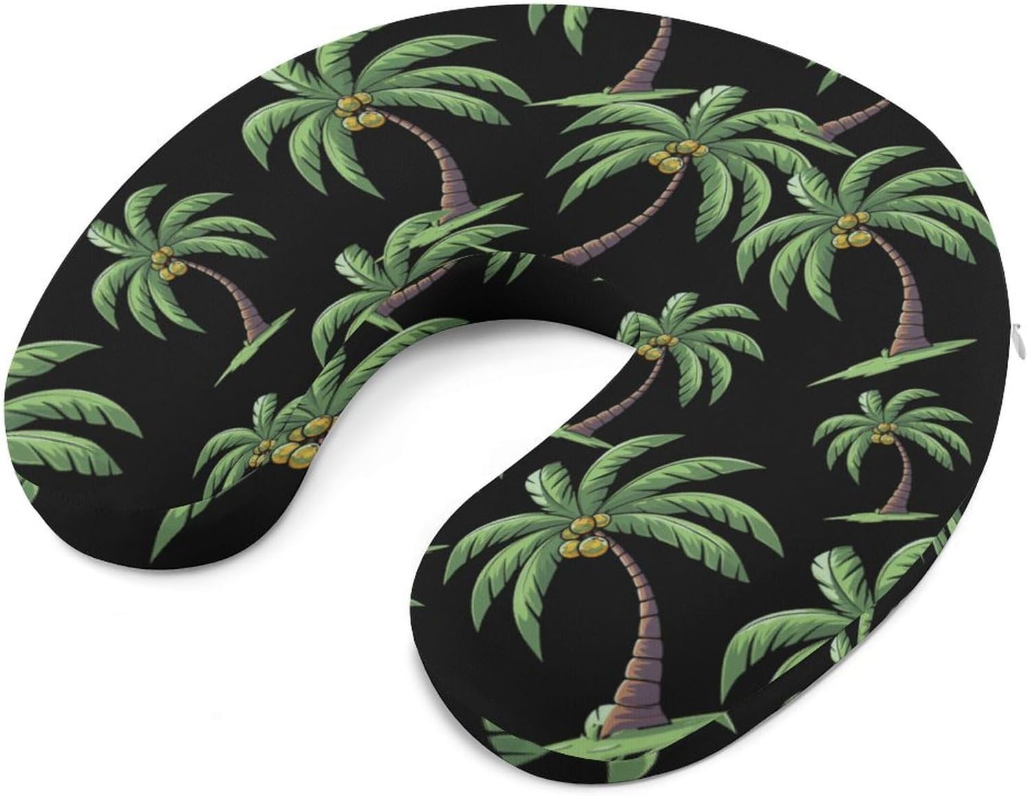 Tropical Coconut Tree U Shaped Neck Pillow Portable Travel Airplane Headrest Pillow Lightweight Support Pillow Cushion
