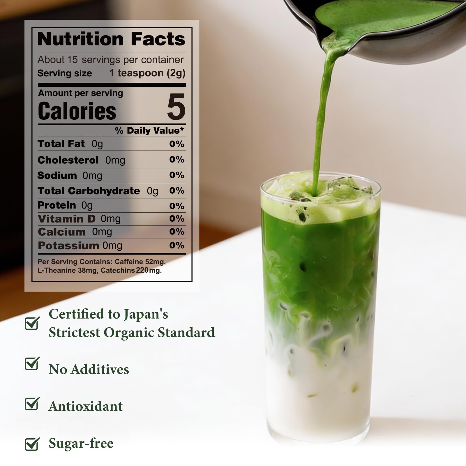 KANEMATSU Ceremonial Grade Matcha Powder Tin1 76oz 50g Class AA Japanese JAS Certified Organic Matcha Pure First Harvest — view 2