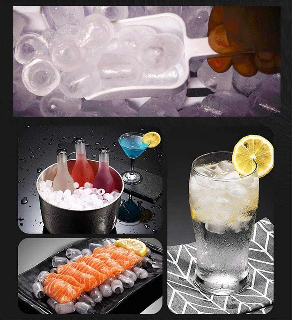 Grande capacità Automatico Portatile controsoffitto Macchina elettrica Ice Maker, 35 libbre in 24 Ore, 9 Ice Cubes Pronto in 8 Minuti, con Ghiaccio Paletta e Basket, Blu