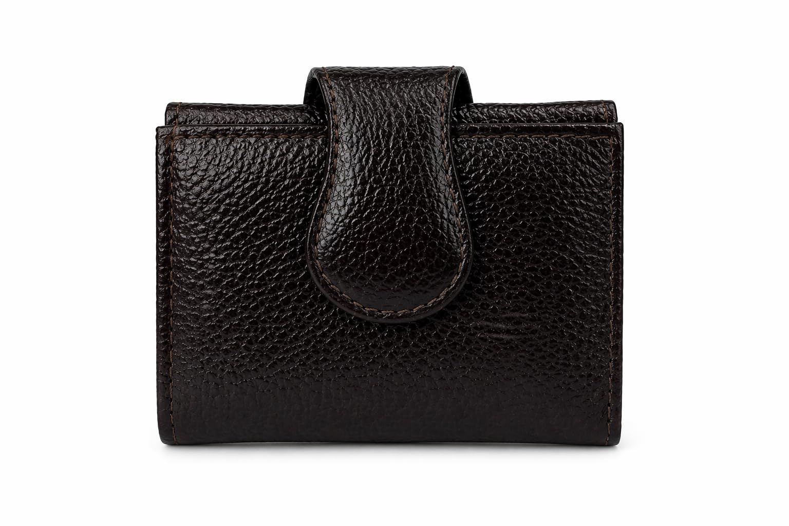 TRI FOLD Wallet Genuine Leather Dark Coffee-image-21