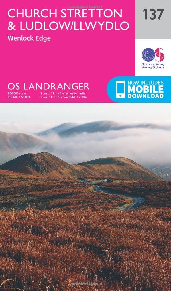 Church Stretton  LudlowLlwydlo Map  Wenlock Edge  Ordnance by Ordnance Survey