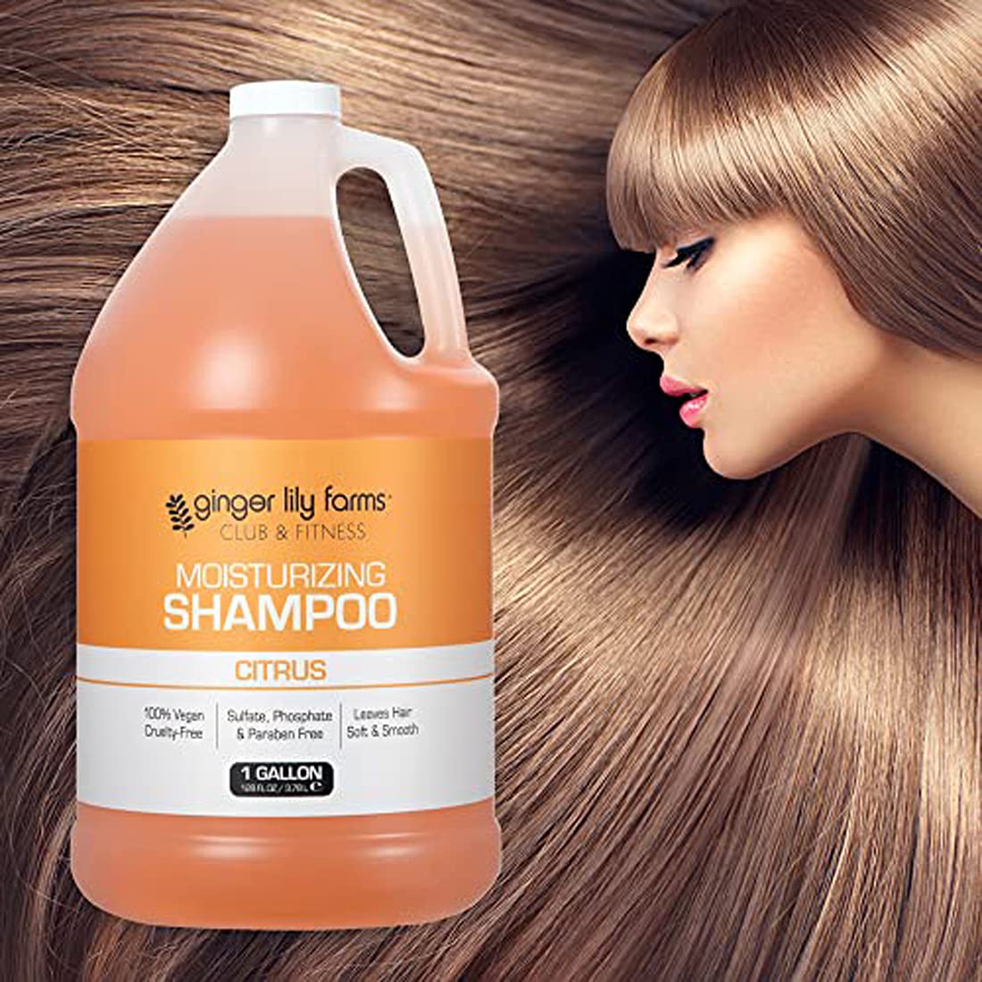Buy Ginger Lily Farms Club Fitness Moisturizing Shampoo For All Hair Types 100 Vegan Cruelty Free Citrus Scent 1 Gallon Refill Pack Of 4 Online In Nigeria B08p3csblc