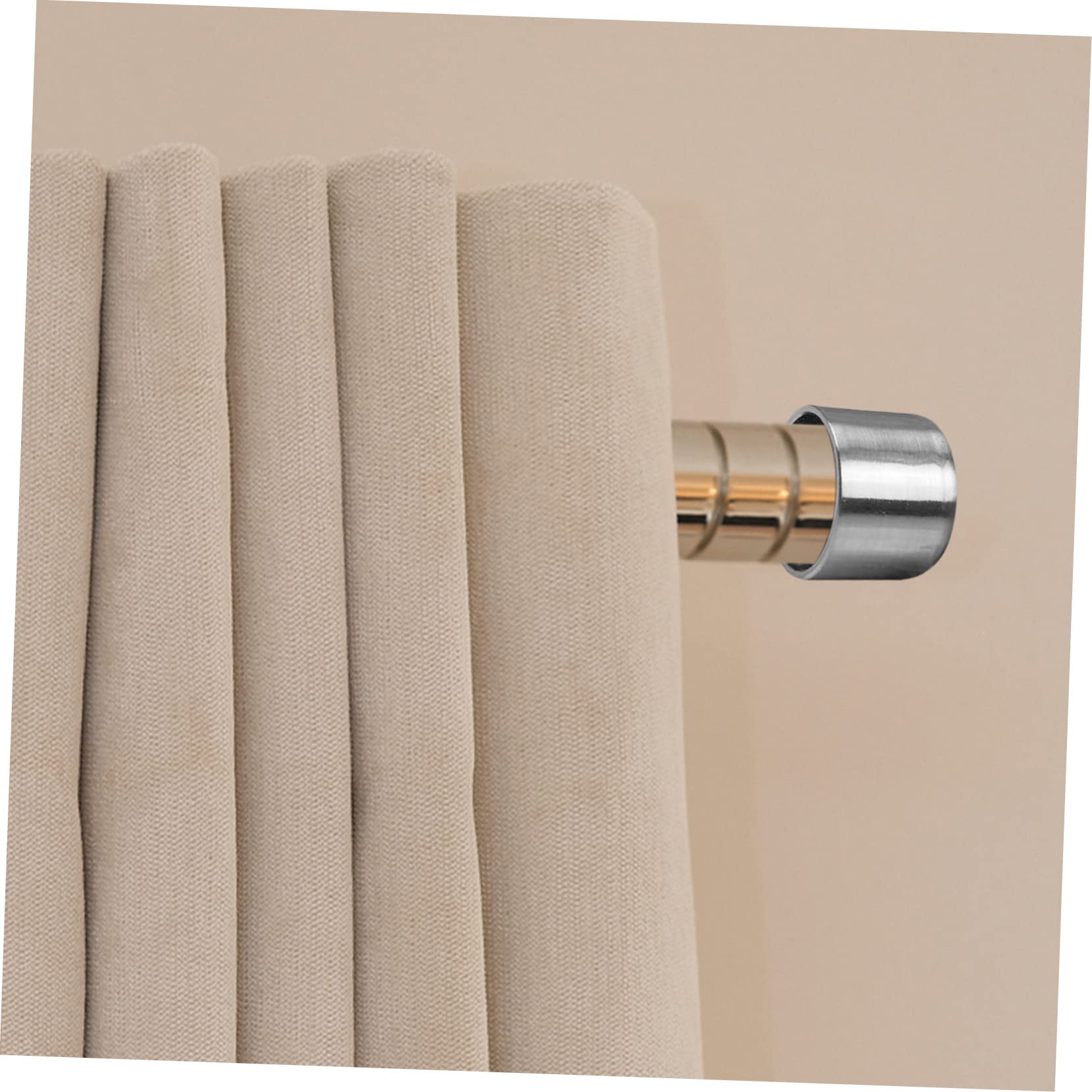 4 Set di Terminali per Aste per Tende in Metallo Cromati Spazzolati Facili da Installare 2 Pezzi*4