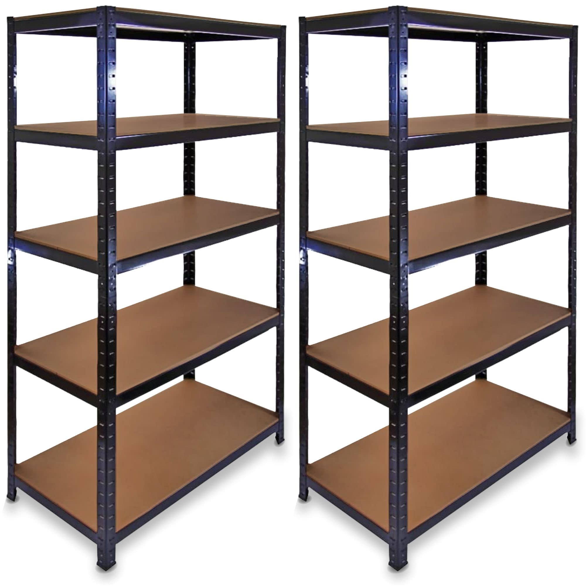 Buy Heavy Duty 5 Tier Steel & Wood Garage Shelving Unit Racking Utility