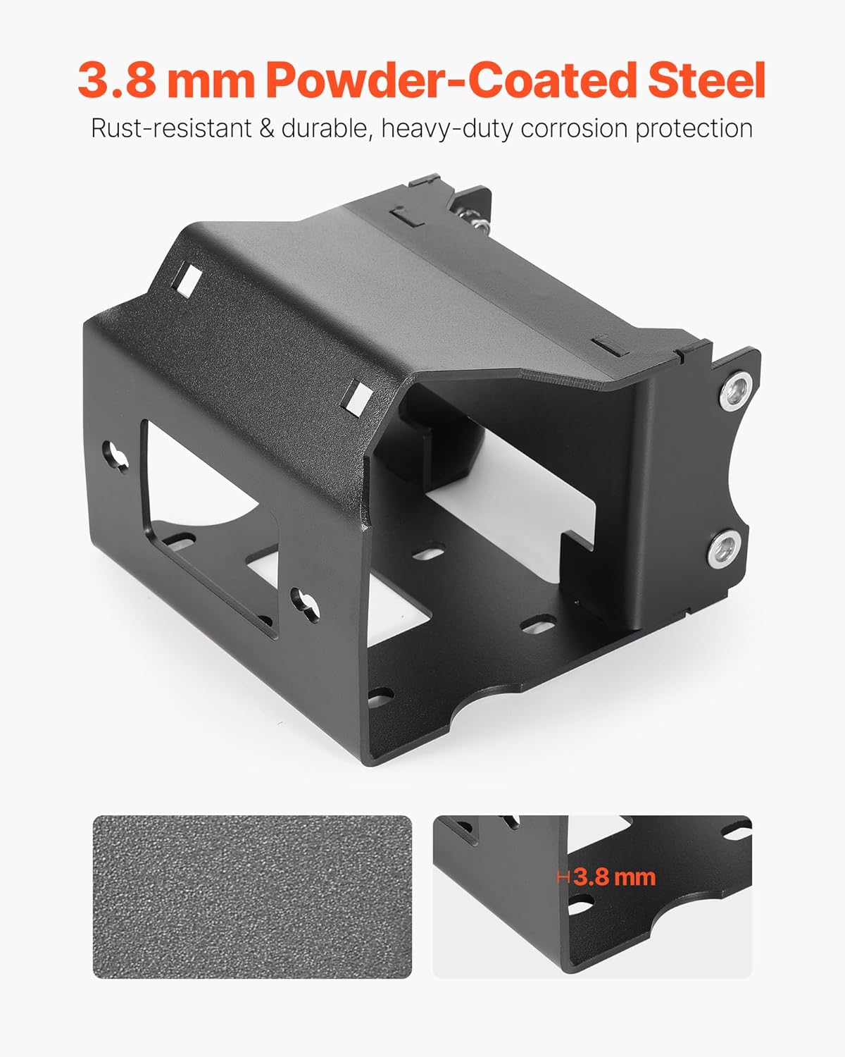 VEVOR Winch Mount, Winch Capacity of 2000-3600 lbs, Trailer Hitch Winch Mount for Select Polaris Sportsman Models (2009 and Newer), 2 Mounting Hole Design, Powder Coated Steel, Fit for Desert Rescue