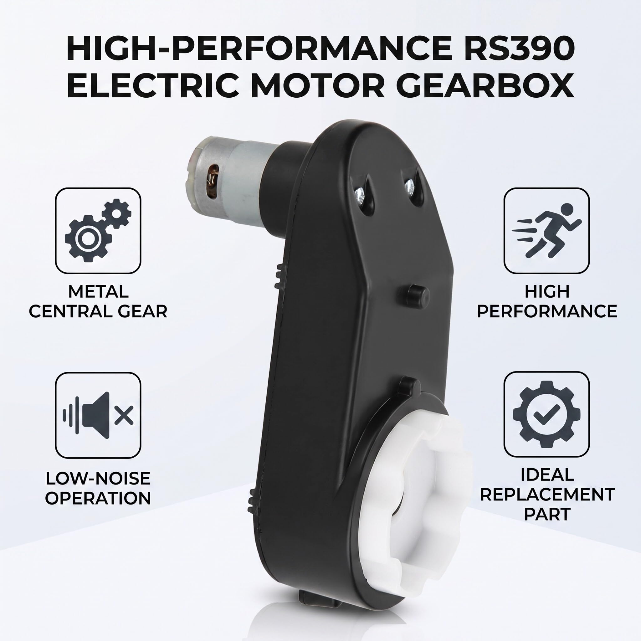 Moteur électrique RS390, Moteur RS390 12 V 16 000 Tr/min Moteur 16 000 Tr/min Moteur Rueda Coche Infantil 6 V Drive Engine Ride pour 6 V/12 V pour les Pièces de Rechange de Voiture et(12V 16000RPM)