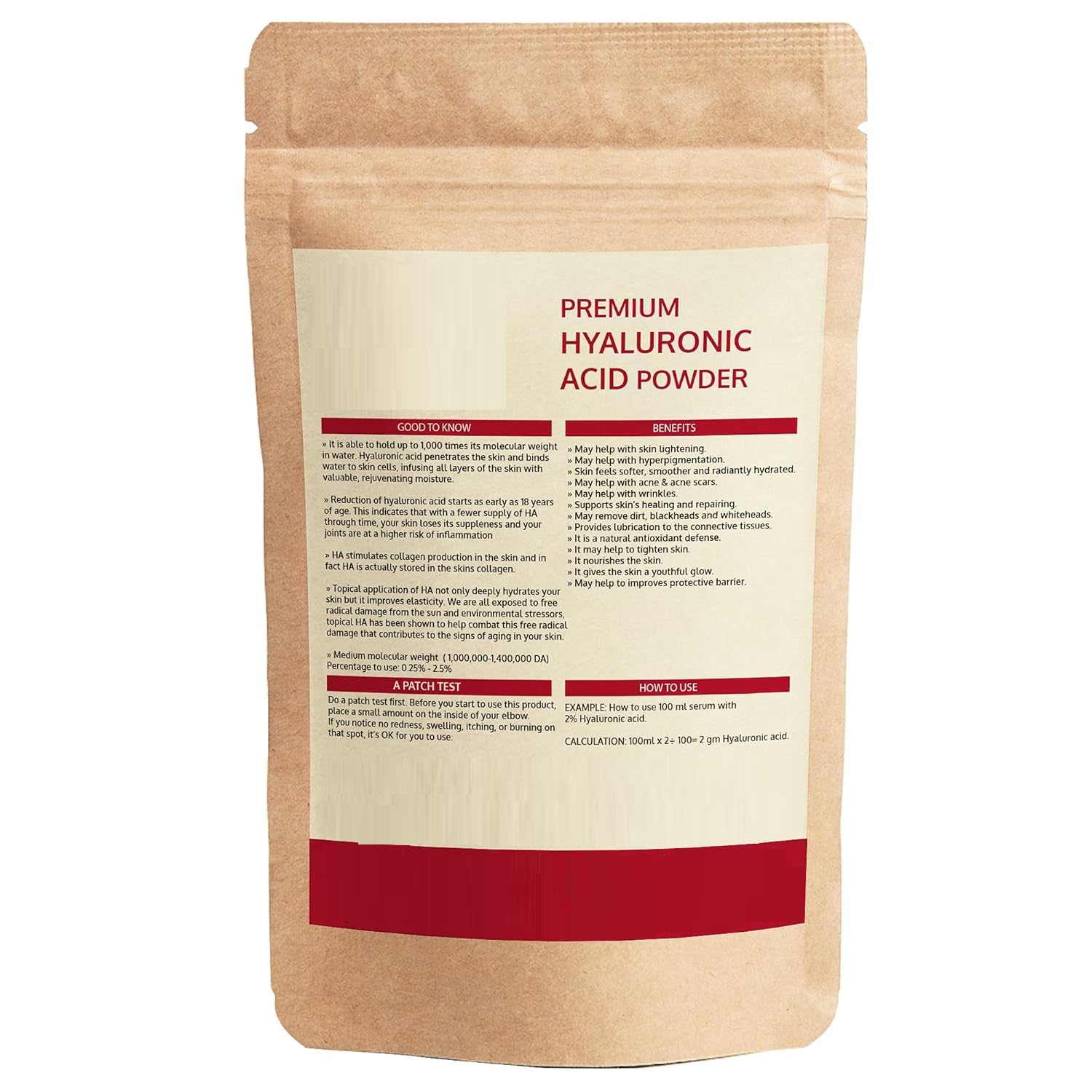 RG Premiun Hyaluronic Acid Powder 50gm