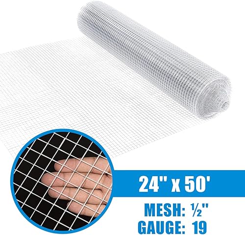 Miniatura 29 de Fencer Wire Malla de alambre metálica de tela metálica de calibre 19 1/2 "x 1/2", jaula soldada galvanizada de alambre para aves de corral, malla