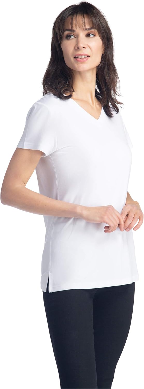 Fishers Finery Women's Ecofabric Short Sleeve Classic Fit V Neck Tee - Image 4