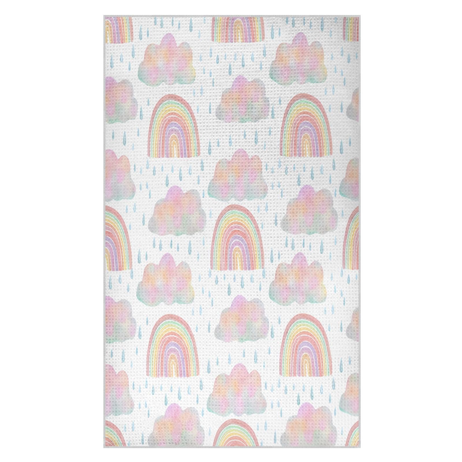 BURSTDDY Rainbows Kitchen Towels,Absorbent Dish Towels 1 Pack