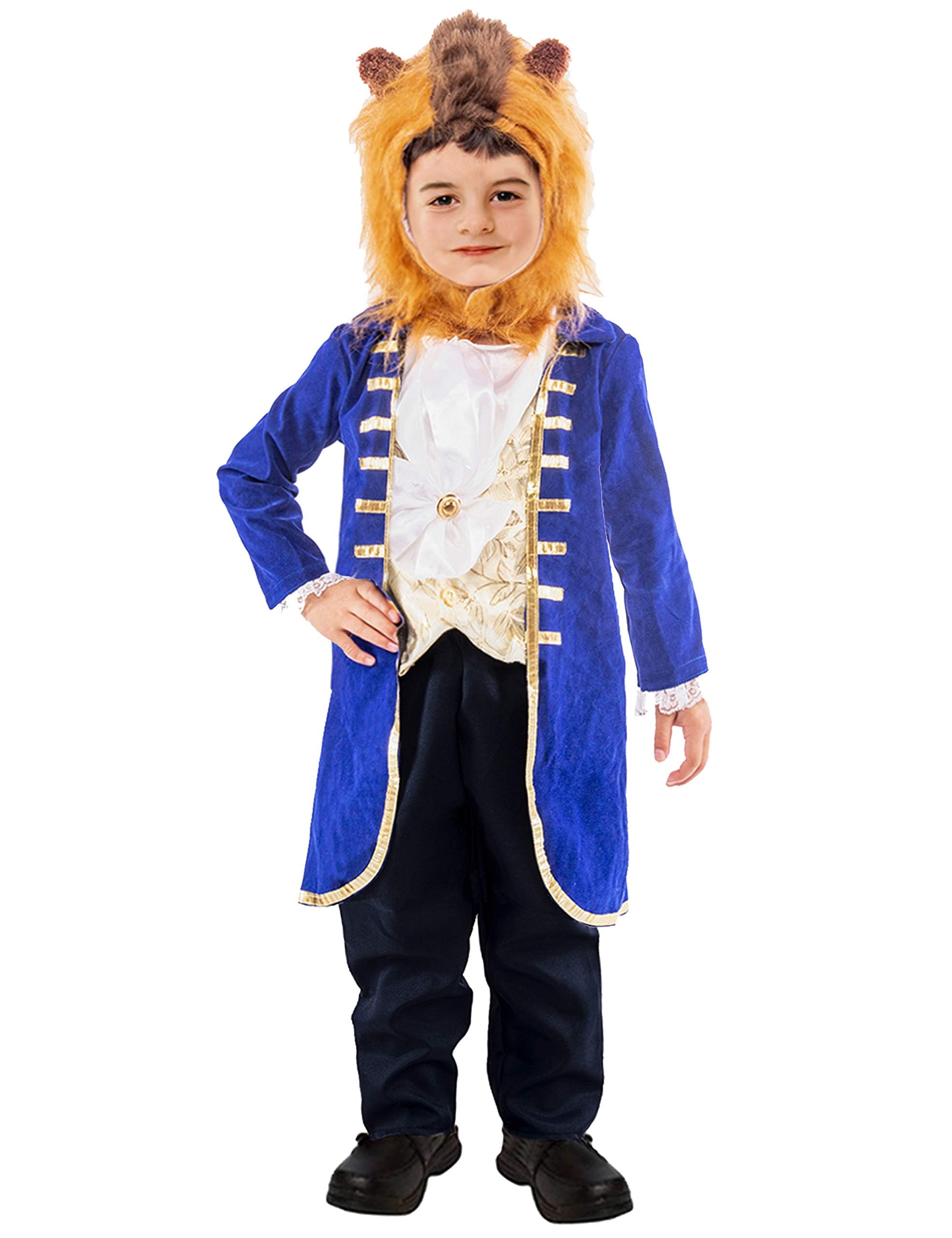 AugwindyPrince Charming Costume Colonial Cosplay Dress Up Pretend Play Halloween Party for Toddlers Kids Boys Aged 3-12