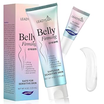 Firming Body Cream for Belly, Thighs & Butt, Hydrating Tightening Lotion for Women & Men, Body Moisturizer for Smooth, Toned Look Skin, Fast Absorbing Daily Care, 125 ml