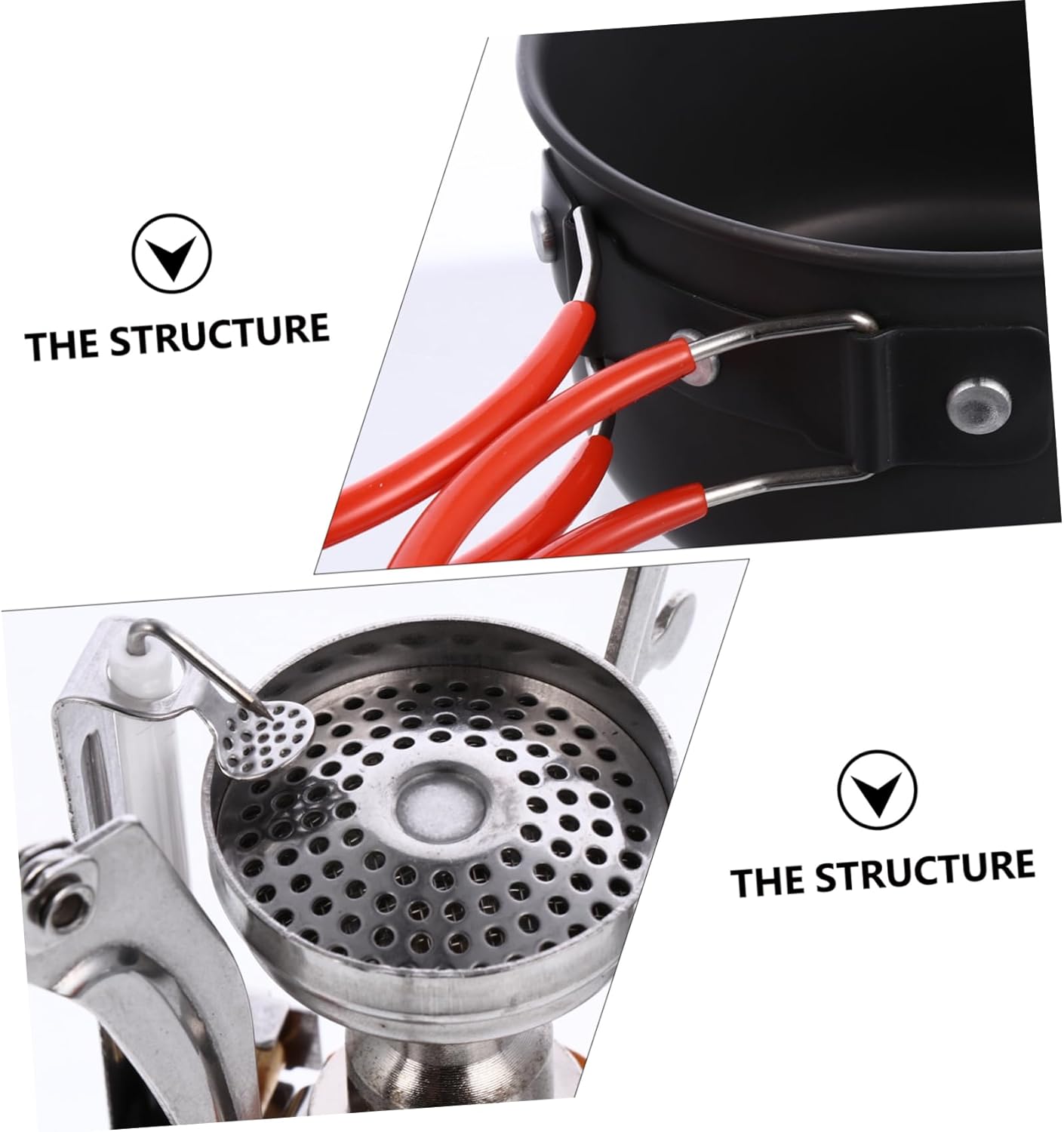 1set Ultra-Light Multi-Functional Cookware Kit for Camping Hiking and Picnics Portable Tableware High Temperature Resistance for People