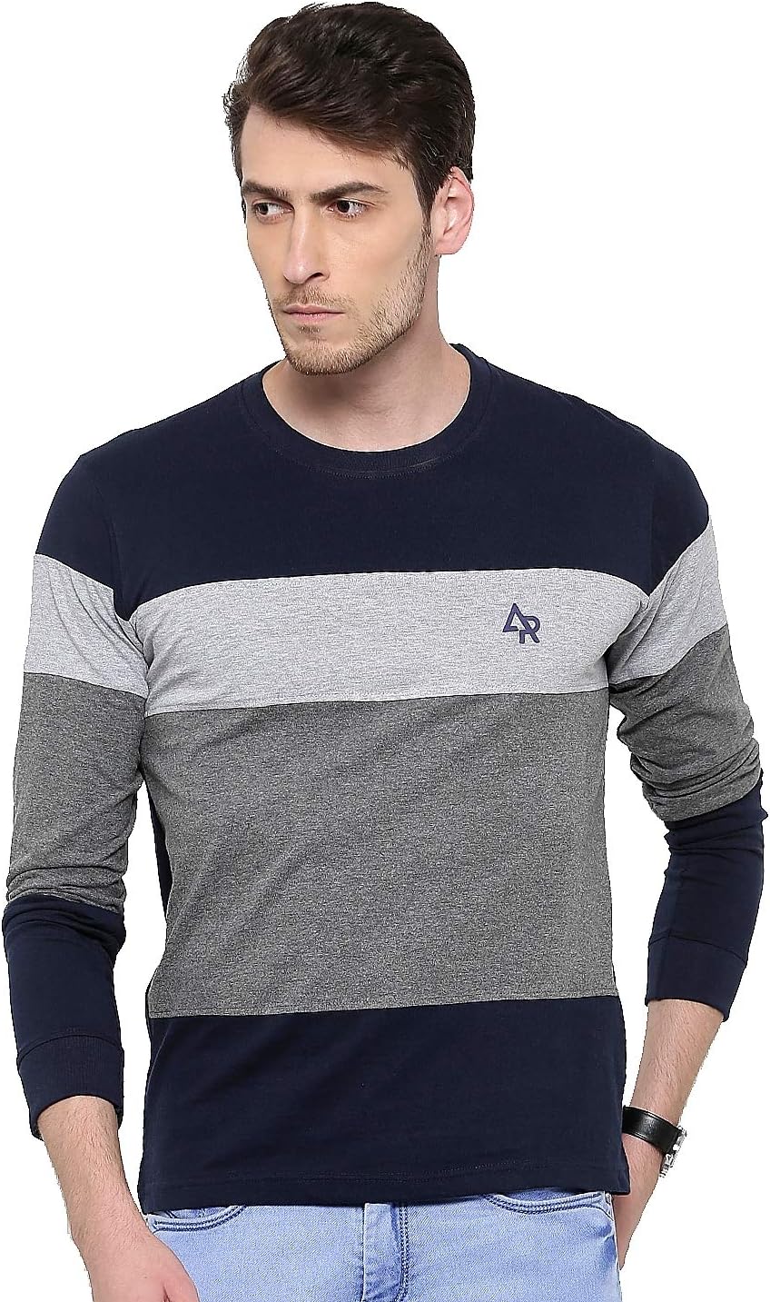 ADROMen's 100% Cotton Regular Fit T-Shirt