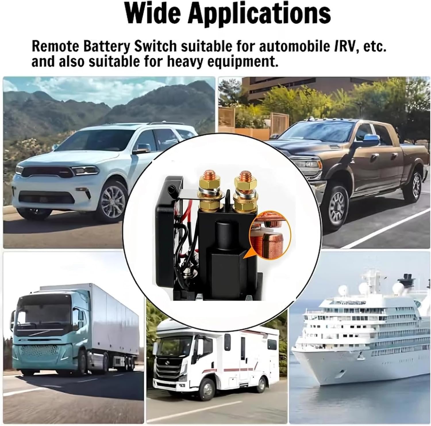 Wireless Remote Battery Relay & Disconnect Switch - Remote Start Warm-Up/Cool-Down, Anti-Theft Engine Cutoff, Easy DIY Installation for Cars, Trucks (12v)