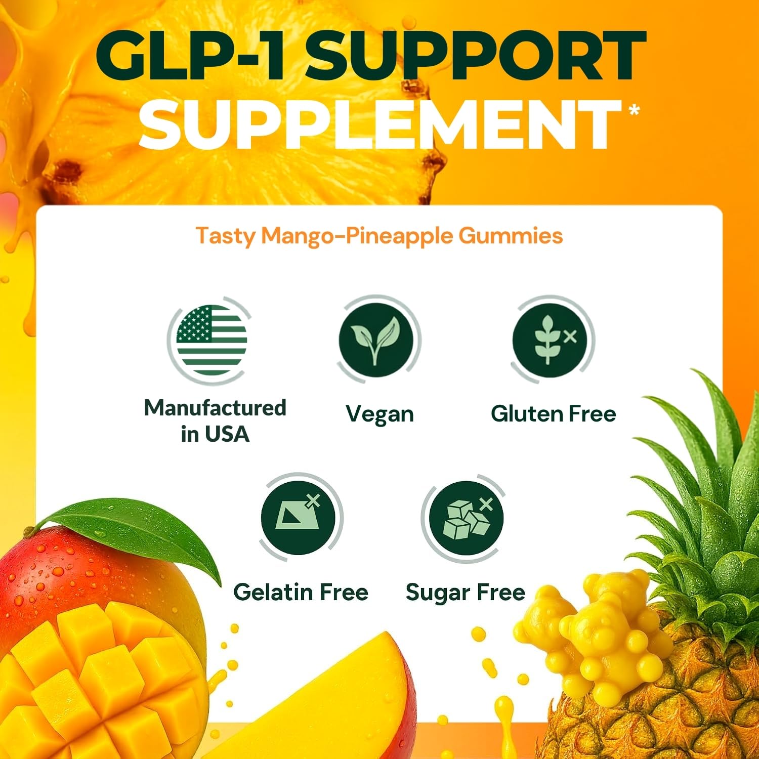 Sugar-Free GLP-1 Support Gummies with Berberine, Cinnamon and Turmeric — Amazon image 8