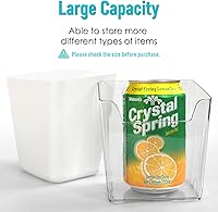 Vista 3 de G.CORE Paquete de 6 contenedores grandes para tablero de clavijas con ganchos, forma de caja cuadrada, accesorios para portavasos de tablero