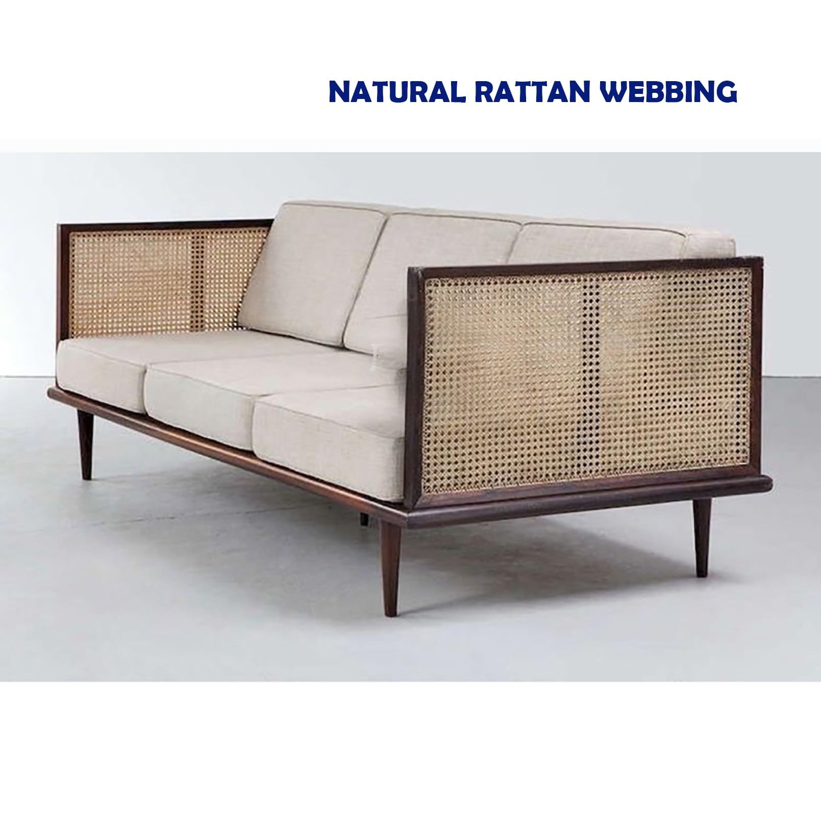 Naturalna rattanowa siatka w rolce, arkusz parciany z trzciny cukrowej, do projektów DIY i chłodzenia, uniwersalna taśma rattanowa 55 cm x 100 cm / 22in x 40in
