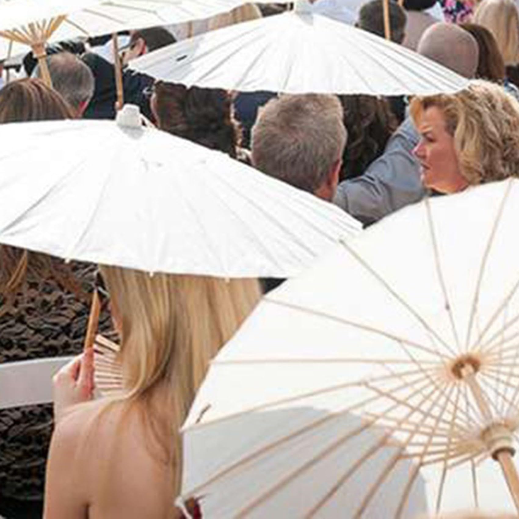 40 Stück Papier-Sonnenschirme für Hochzeiten, Party-Geschenke, Bambus-Schirme für Brautparty-Mittelstücke, Foto-Requisiten, 59,4 cm