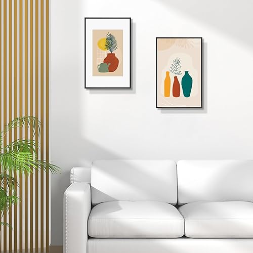 Vista 227 de Frametory - Marco de aluminio de 11 x 14 para fotos de 8 x 10 (en pulgadas), con paspartú marfil, de pared, con gancho de sierra, pestañas Bronce