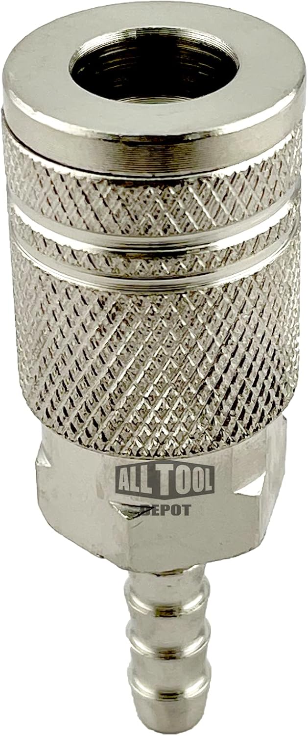 All Tool Depot INDUSTRIAL TYPE Quick Coupler 1/4" NPT Hose ID Barb Socket (5 Pack)