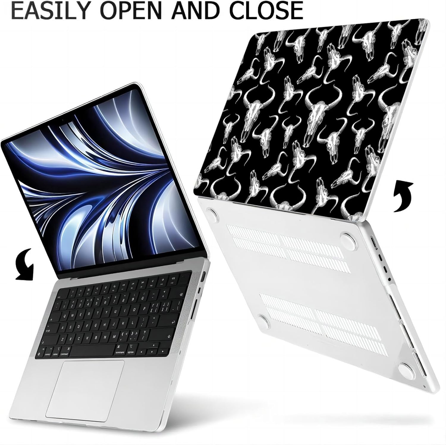 Compatible with MacBook Neo 13-inch, Hard Shell Case with Keyboard Cover and Screen Protector (A3404 A18 Pro chip, 2026 Release) - Tribal Skull MD8439