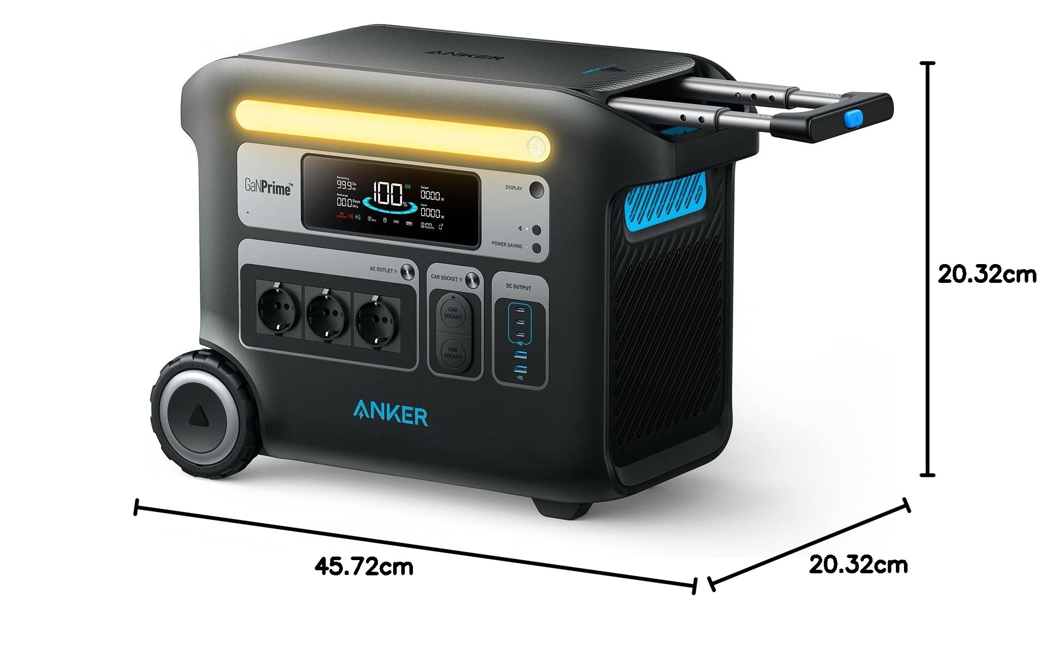 Anker PowerHouse 767, Generador solar de 2400 W con 6 baterías LiFePO4 de mayor vida útil, GaNPrime PowerHouse de 2048 Wh para el hogar, camping al aire libre, autocaravana (panel solar opcional)