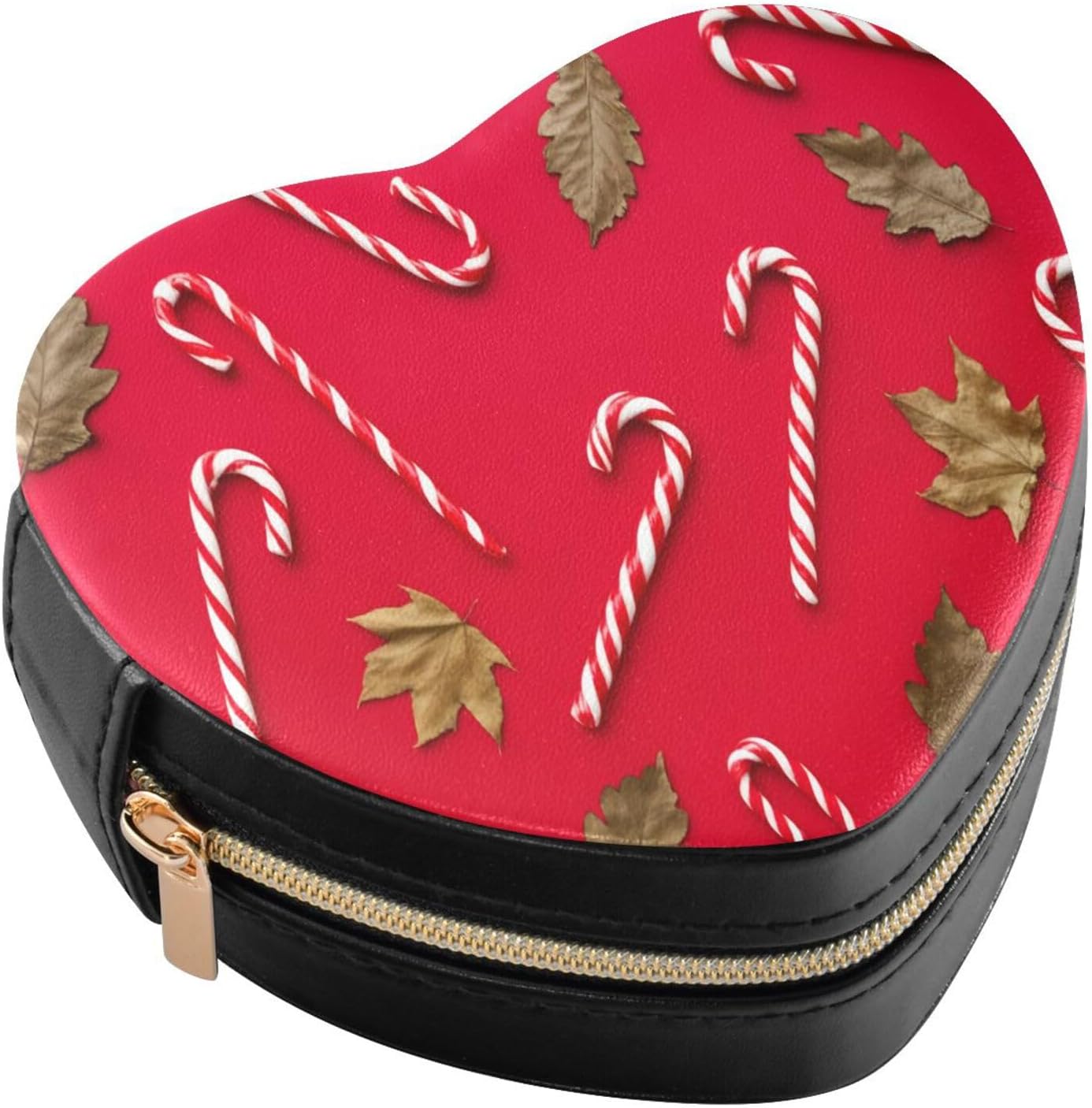Candy Themed Pattern Jewelry Box, Jewelry Organizer Suitable for Earrings, Pendants, Necklaces (Black)