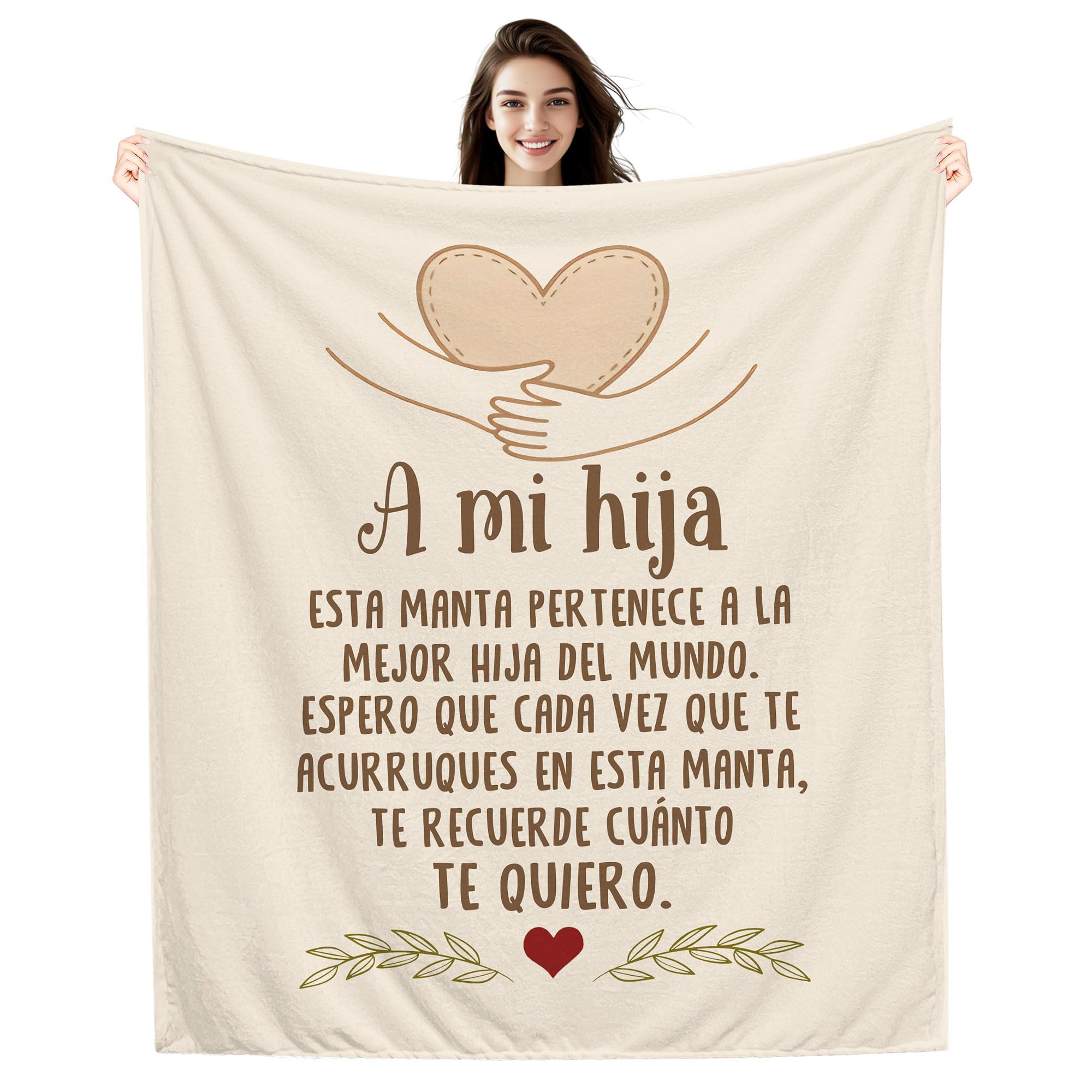 Amorea A mi Hija Espero Que Cada Vez Que te Acurruques en Esta Manta te Recuerde cuánto te Quiero Manta para la Mejor Hija de mamá y Papá Regalo de Cumpleaños Graduación y Navidad
