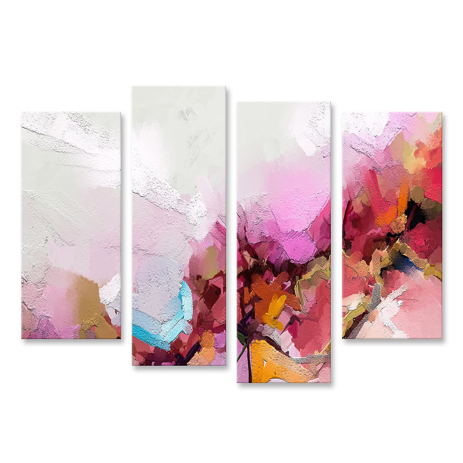 Cuadro sobre lienzo Abstracto Colorido Óleo Pintura Acrílico Pincel Pintura Lienzo Textura Semi Paisaje Moderno Contemporáneo Mural Salón Oficina Impresión Imágenes
