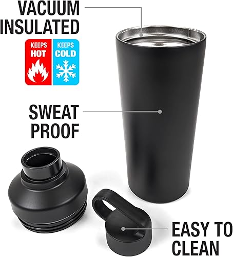 Miniatura 6 de Garfield - Botella de agua aislada Whatever Pattern de 18 onzas, resistente a fugas, de acero inoxidable aislado al vacío con tapa de bucle 2 en 1