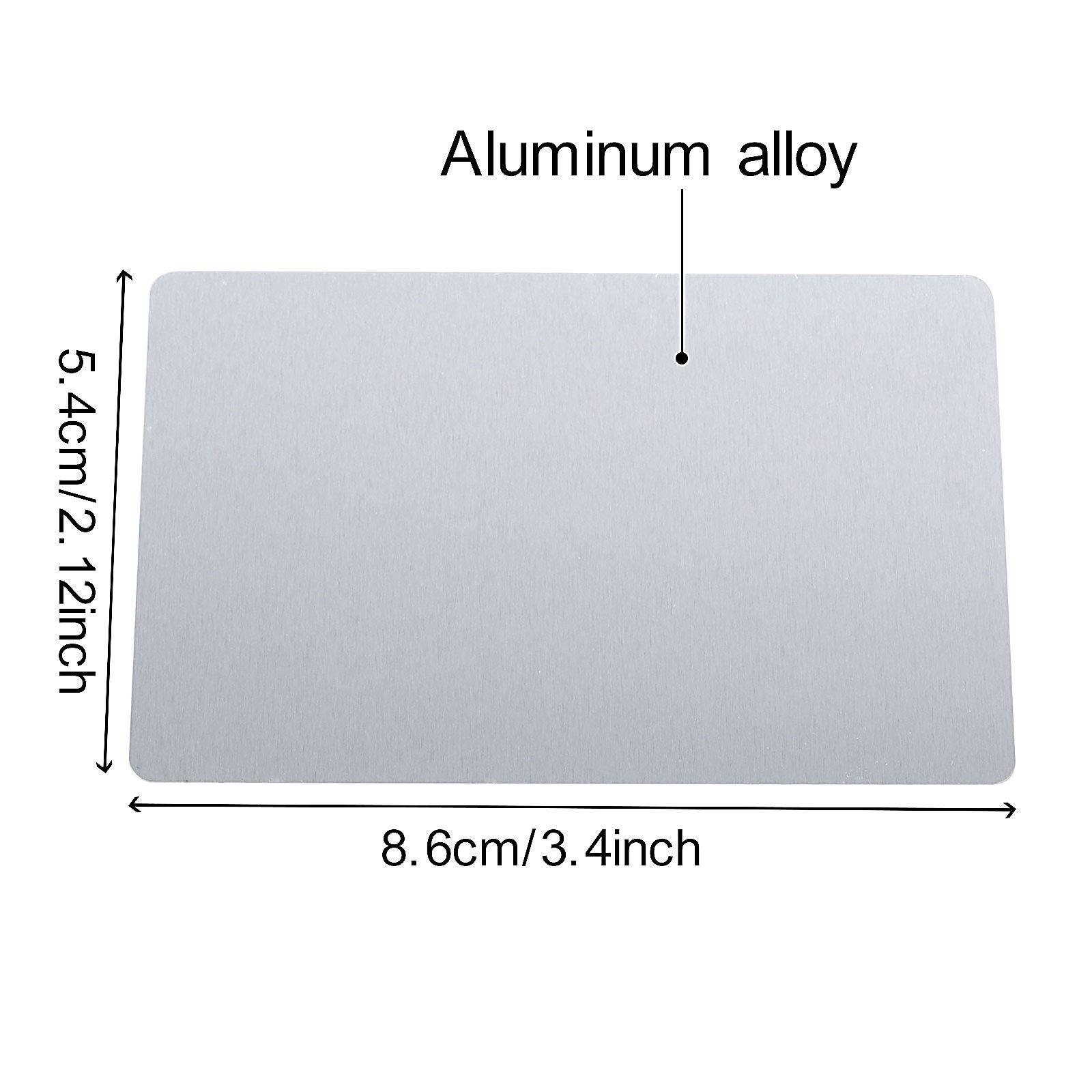 Origin-Joy 200 PCS Blue Aluminum Metal Business Card Blanks - 3.4"x2.1" For Laser Engraving, 0.21mm Thick