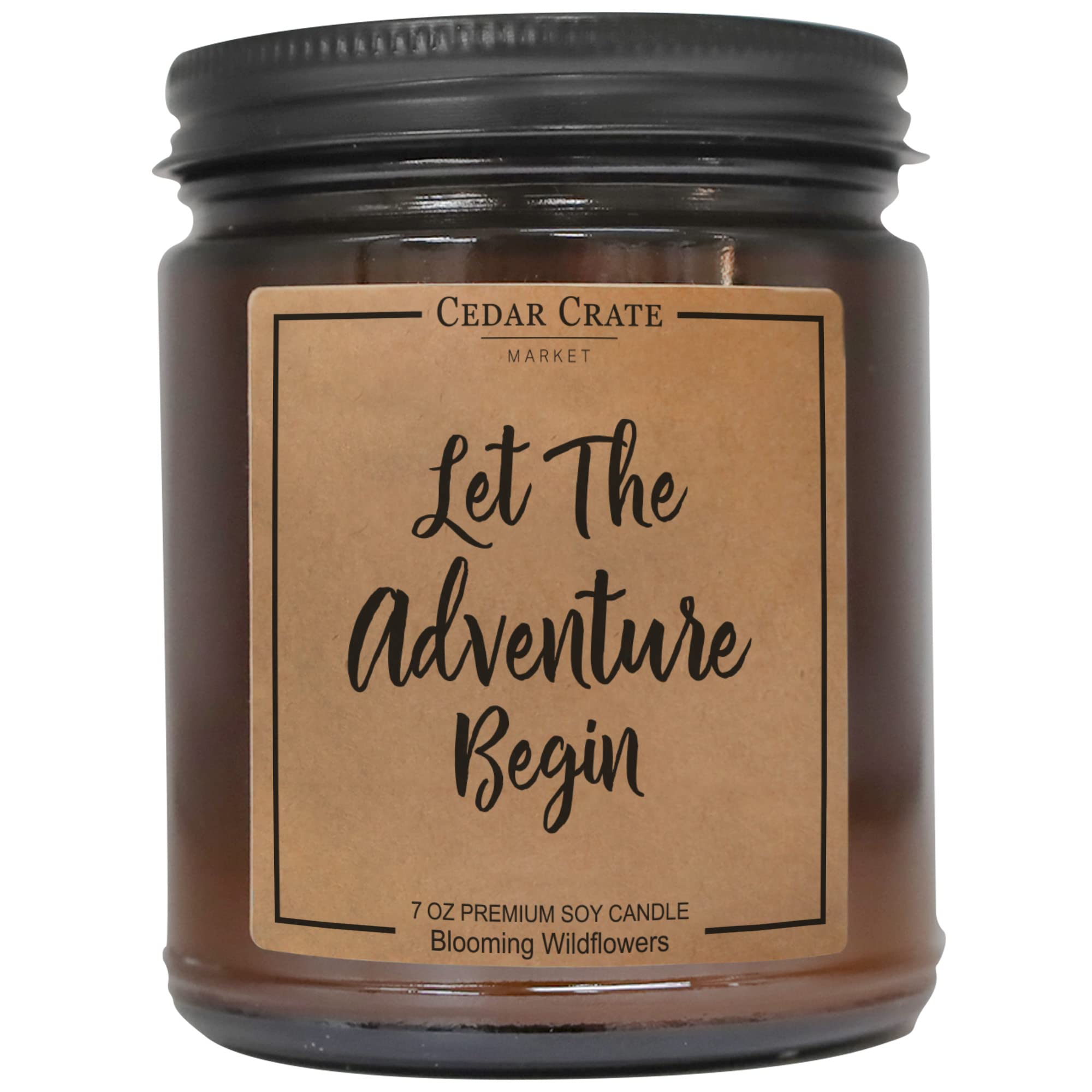 Engagement Gifts - Let The Adventure Begin - Honeymoon Gifts, Wedding Gifts for Couple, Married AF, Wedding Candles, Newlywed Gift, Married Couple Gifts, Bride and Groom Gifts, Bride