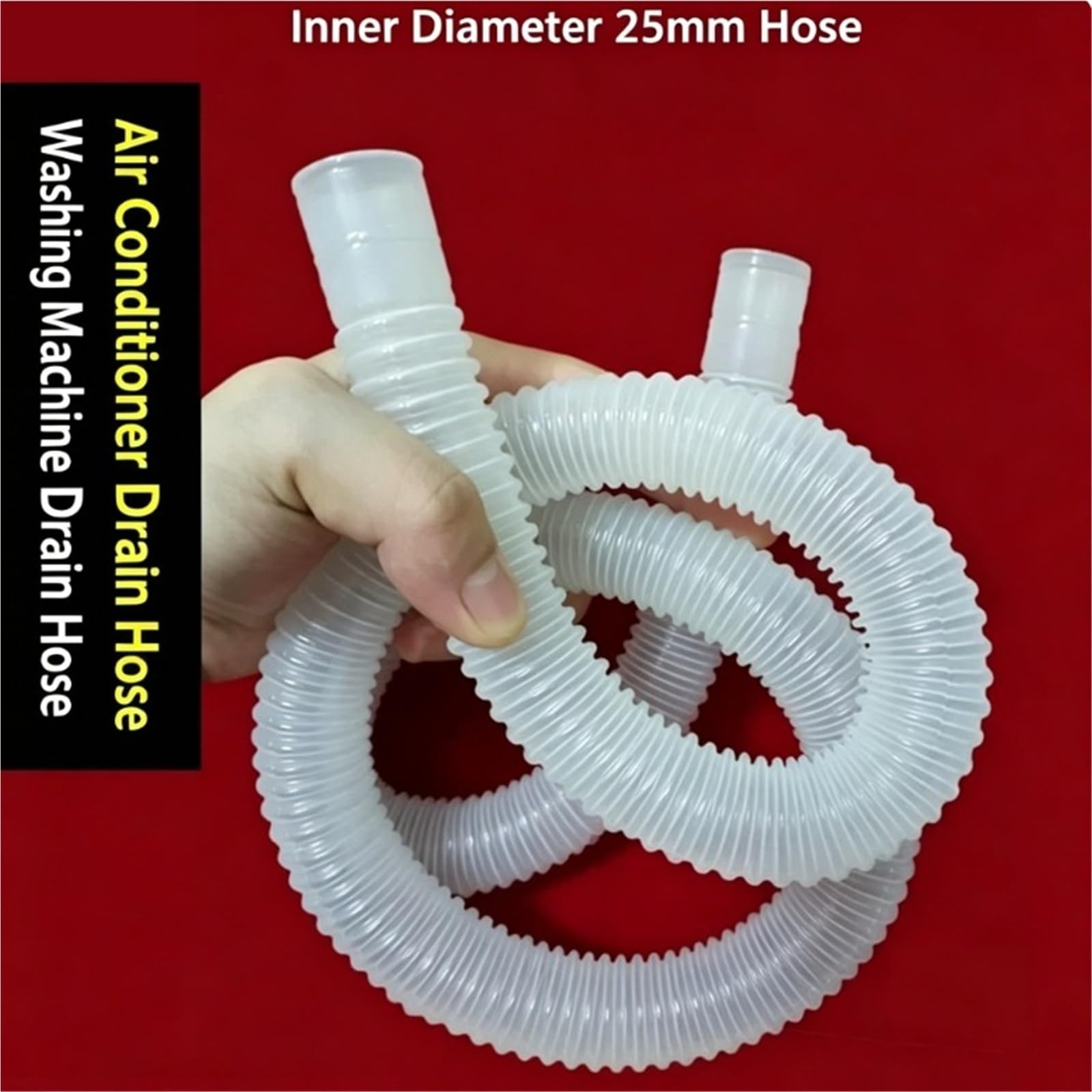 Tubo Di Drenaggio Della Lavatrice 2 Metri Diametro Interno 20mm | Tubo Bianco Tubo Di Drenaggio 18mm 25mm Aria Condizionata Drenaggio Tubi Ondulati(Bore 30mm-2 meters)