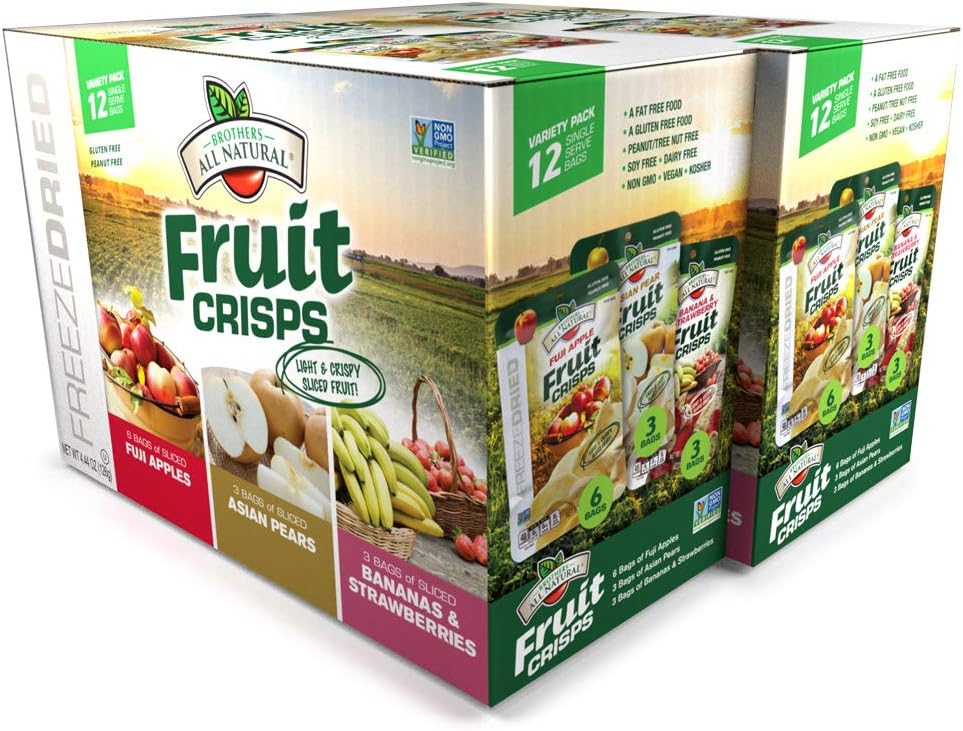 Brothers-ALL-Natural Fruit Crisps, Variety Pack, 12 Count, Pack of 2