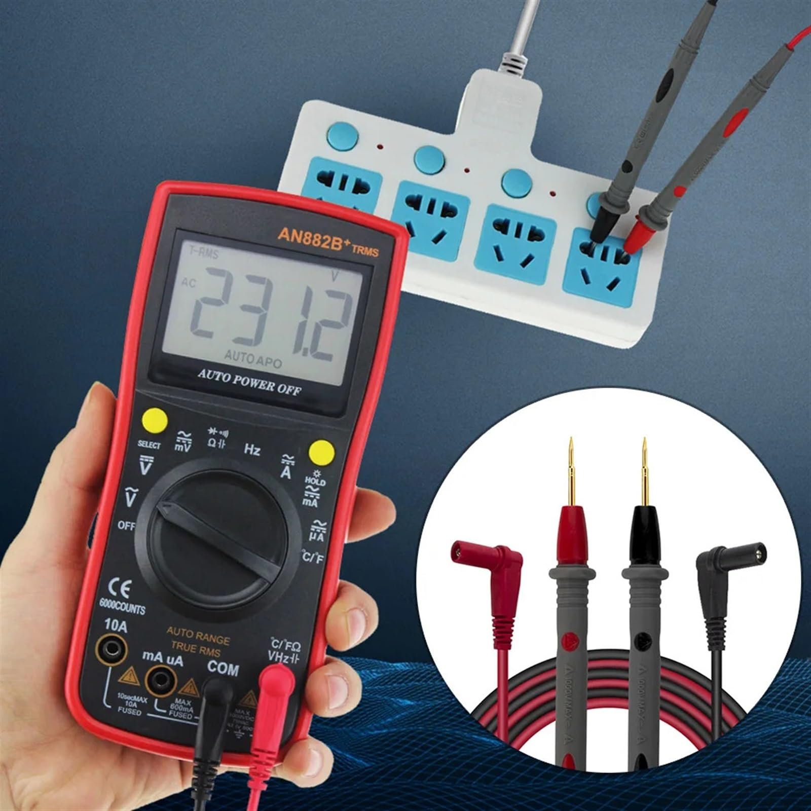 2 sztuk 1000 V 20A Długopis testowy Multimetr cyfrowy uniwersalny kompatybilny Długopisy antypoślizgowe Kabel testowy Multimetr dla energii elektrycznej