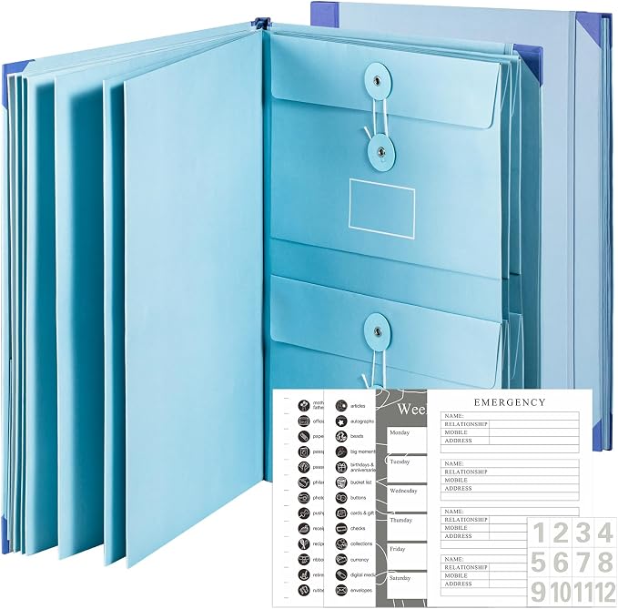 Amazon.com : Folio Document Organizer with Labels, Important Folders ...